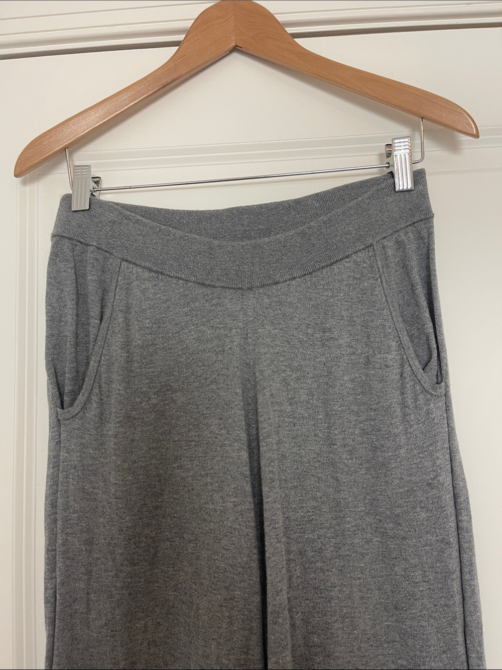 Anatomie Catalina Wide Leg Knit Pant in gray small cashmere cotton blend lounge - Picture 5 of 10